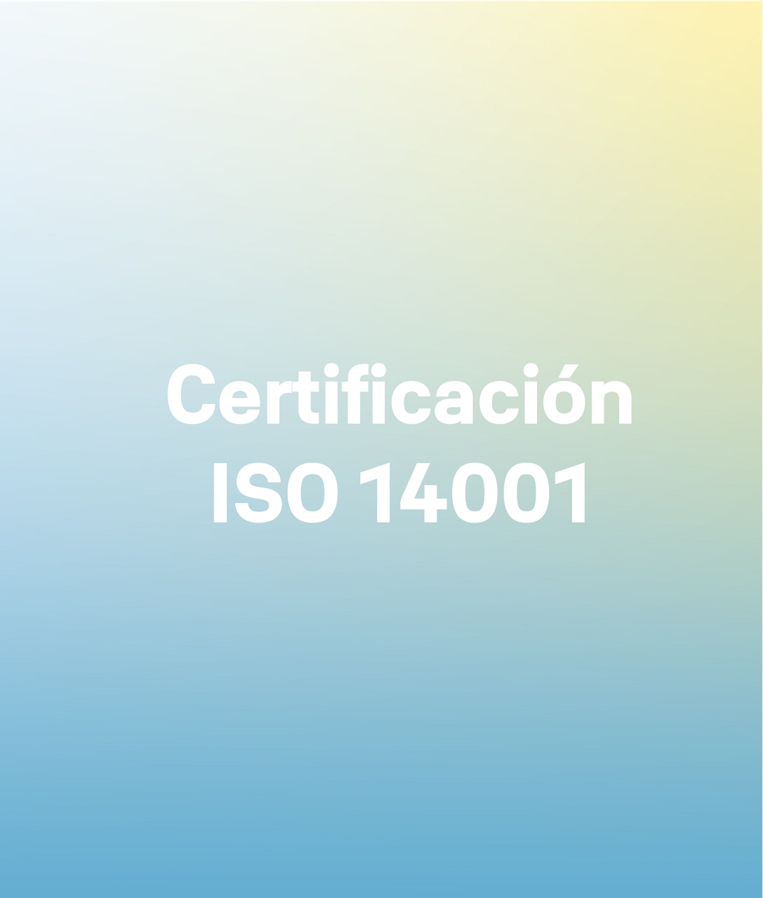 Certificación ISO 14001